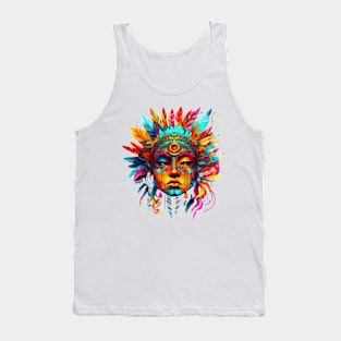 Native American, Girl Indian, Native American Indian Tank Top